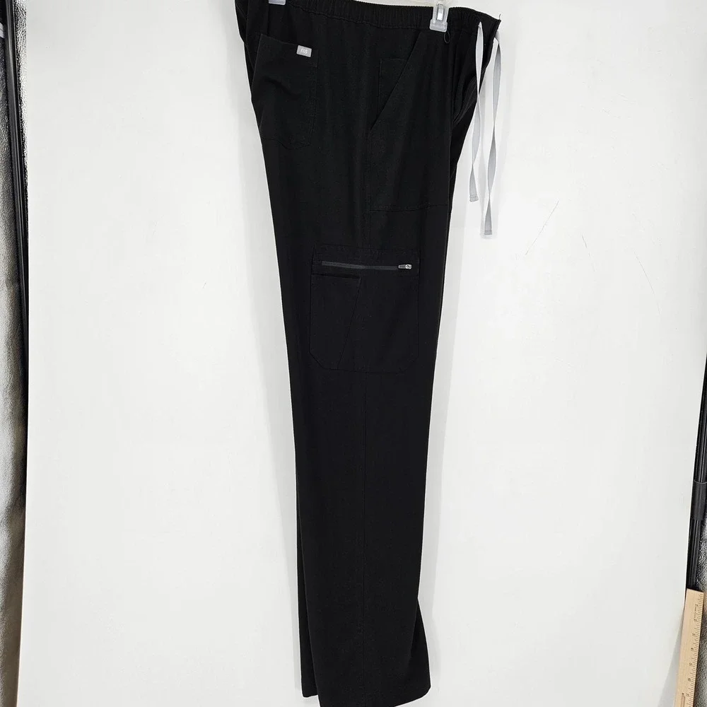 FIGS Scrub Pants Mens XXL Tall Technical Collection‎ Cairo Drawstring Black